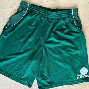 Green Drawstring Basketball Shorts